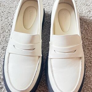 Quince Cream Penny Loafers with Black Sole 7